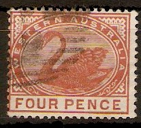 Western Australia 1885 4d Chestnut. SG98.